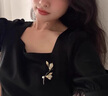 迪后（Dirholl）品牌和田玉蘭花胸針高檔女西服大衣配飾七夕情人節生日禮物送女友 和田玉玉蘭花胸針【精美禮盒】 曬單實(shí)拍圖