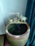 楚闕陶瓷自動(dòng)循環(huán)流水魚(yú)盆魚(yú)缸魚(yú)池過(guò)濾器噴泉瀑布造景裝飾擺件循環(huán)水 吉象如意-褐色 可搭口徑32cm _48 曬單實(shí)拍圖