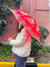 威爾基紅傘結(jié)婚新娘傘紅色婚傘喜大雨傘接親用婚禮中國風(fēng)加大長柄出嫁 【龍鳳雙喜】新娘傘-雙層刺繡 曬單實(shí)拍圖