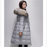 雪中飛羽絨服女裝長款連帽收腰兩面穿時尚保暖外套4188 米灰色 L 曬單實拍圖