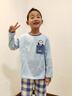 纖絲鳥（TINSINO）兒童睡衣夏季男女童家居服套裝純棉中大童空調(diào)服衣服 畫家熊貓 曬單實(shí)拍圖