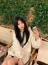 柯蘭娜碎花連帽衛衣女春秋薄款外套港味chic寬松慵懶開(kāi)衫上衣 杏色薄款 L 【建議105-120斤】 曬單實(shí)拍圖
