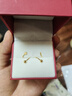 顧豪水貝珠寶展廳足金999S形耳環(huán)黃金星星耳飾品圓珠養(yǎng)耳洞螺旋彎鉤 足金星星耳釘一對 約1.5-1.6g 曬單實拍圖