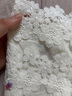 茵曼甜美刺繡蕾絲拼接露肩背心2025夏季女裝新款無(wú)袖上衣白底印花 L 曬單實(shí)拍圖