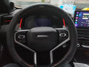 HOCASEN哈弗汽車方向盤套真皮碳纖維哈佛吸汗防滑超薄h6第二代大狗h2猛龍 圓形/碳纖皮-黑色 +哈弗黑標(biāo) 曬單實(shí)拍圖