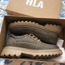 海瀾之家（HLA）男鞋休閑鞋子男款低幫工裝鞋休閑皮鞋HAAGZM3DAL125 灰色 42 曬單實(shí)拍圖