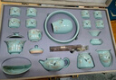四方亭 汝窯茶具套裝景德鎮(zhèn)高檔家用功夫蓋碗中式高端茶壺輕奢整套禮盒 16頭大套裝-皮質(zhì)禮盒 曬單實拍圖