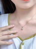 BOEAY一克拉莫桑鉆石吊墜女士純銀項鏈女生日七夕情人節(jié)禮物送女友老婆 【免費刻字】一克拉莫桑鉆石項鏈-玫瑰金 曬單實拍圖