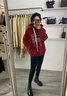 喜詩(shī)萊套裝女秋冬2025新款韓系學(xué)院風(fēng)棉服女馬甲+加絨衛衣+牛仔褲三件套 白色馬甲+加絨酒紅衛衣+拼接褲 M 曬單實(shí)拍圖