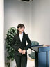 晨芙職業(yè)裝西裝套裝男女商務(wù)正裝西服氣質(zhì)面試上班工裝銀行教師工作服 女-藏青色西裝單件 2XL 曬單實(shí)拍圖