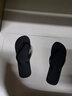 人字拖女ins潮夏外穿時(shí)尚夾腳沙灘拖鞋防滑厚底情侶夾板涼拖 黑色 L 建議39-40腳 曬單實(shí)拍圖
