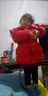 G.DUCKKIDS女童棉服冬裝2024新款洋氣兒童棉衣冬季加厚年服外套小女孩中長(cháng)款 紅色 90 （建議寶寶10-12公斤 24-36 曬單實(shí)拍圖