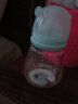 小土豆（potato）萌熊玻璃奶瓶新生婴儿防胀气宝宝吸管奶瓶宽口径防摔 浅黛蓝150mL （新生儿mini版） 实拍图