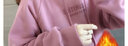登森奧奧加絨加厚衛(wèi)衣女2023秋冬季新款百搭寬松連帽衛(wèi)衣外套 紫粉色（加絨加厚） L 建議110-125斤 曬單實拍圖