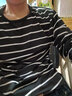 嘉曄【2件裝，套裝】長袖T恤男衛(wèi)衣男春夏季男士長袖t恤學(xué)生韓版修身打底衫純色秋衣薄款上衣外穿體恤 白條紋白條紋 2XL 曬單實拍圖