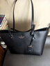KATE SPADE【七夕禮物】凱特絲蓓女士托特包單肩包通勤質(zhì)感女包黑色 曬單實(shí)拍圖