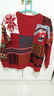 TAGD官方品牌店 圓領(lǐng)寬松浮雕刺繡圣誕本命年紅色毛衣秋季針織衫男女 紅色（款式偏寬松） 2XL 曬單實拍圖