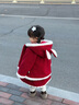 幼歌（YOUGE）嬰幼兒冬季可愛立體兔子耳朵連帽加絨毛絨保暖時尚外套 紅小兔 90 cm 曬單實拍圖