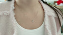 MZMZ鉑金項鏈女pt950白金鎖骨鏈幾何菱形吊墜生日情人節禮物送女友 奢華款-幾何菱形鉑金項鏈 曬單實(shí)拍圖