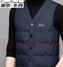 皮爾卡丹（pierre cardin）男士羽絨馬甲2025年新款冬季內(nèi)外穿坎肩中年男士高端輕薄背心馬夾 藏青色 XL 180 曬單實(shí)拍圖