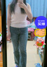 betu百圖女裝秋季牛仔褲高腰褲子大長(cháng)腿喇叭牛仔褲女2208T72 深牛仔藍 S 曬單實(shí)拍圖
