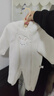 戴維貝拉（DAVE＆BELLA）嬰兒連體衣女寶寶滿月服幼童衣服保暖冬裝小童爬服新生兒外出服 米白 80cm （建議身高73-80cm） 曬單實(shí)拍圖