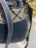I.T DANKLES香港品牌真皮包包女包轻奢迷你小号斜挎水桶包女印花时尚单肩小包 蓝色（专柜礼盒套装） 实拍图