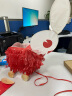 小鸡啄米兔子灯笼手工diy制作材料包新年元宵节传统儿童花灯古风轮子拖拉- 经典白色毛毛款 实拍图