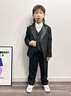 IVY HOUSE常春藤兒童裝男童2024年秋季新款  順滑梭織西服西裝外套馬甲西褲 黑色外套（（領(lǐng)結不附贈）） 120 cm 曬單實(shí)拍圖