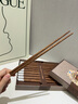 鴻拓酸枝5紅木筷子中式銀頭家庭用耐高溫10雙高檔禮品筷盒裝刻字定制 中式霧銀-雞翅木 家臻品10雙裝 曬單實(shí)拍圖
