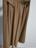 朵世界絲滑裙褲女夏季薄款2024新款高腰顯瘦七分小個(gè)子薄紗瘦版闊腿褲裙 咖啡色 L碼(108-120斤選擇) 曬單實(shí)拍圖