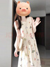 宙馨海邊穿搭度假連衣裙子女裝夏季無袖掛脖吊帶裙沙灘裙仙氣長裙新 藍色 均碼 95-130 曬單實拍圖