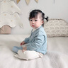 七樂豆嬰兒春秋冬款毛衣開衫男寶寶衣服秋季外套幼兒秋天針織衫秋裝上衣 淺藍 80 cm 曬單實拍圖