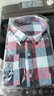 意賓秋季新男裝全棉法蘭絨磨毛格子長(cháng)袖襯衫時(shí)尚休閑純棉青中年襯衣男 T0C01041 常規 44 （180-190斤左右） 曬單實(shí)拍圖