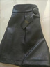 彩木夏咖色短褲春秋年新款女休閑褲紐扣高腰pu皮褲顯瘦闊腿a字靴褲 黑色 M 80-95斤 曬單實(shí)拍圖
