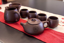 云禪尚陶紫砂壺宜興原礦純手工泡茶壺家用功夫茶具父親禮物實(shí)用送爸爸長(cháng)輩 紫泥款 240ml 星眸石瓢壺八件套 曬單實(shí)拍圖