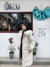 皮爾卡丹（pierre cardin）2024年冬季新款韓版大毛領羽絨服女中長款時尚過膝白鴨絨加厚外套 Y01：白色大毛領 S 曬單實拍圖