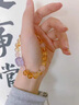 拉韞翡音黃水晶手串女 紫氣東來紫水晶貔貅手鏈吉祥物招財 紫水晶貔貅黃水晶珠子 曬單實拍圖