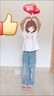 G·DUCK KIDS小黃鴨女童牛仔褲套裝2025夏季新款時(shí)髦闊腿褲短袖兩件套女大童 白色短袖+牛仔褲 170 曬單實(shí)拍圖