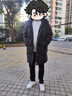 諾帝卡（NAUTICA）【單件直降】秋冬新款防輕潑水中長款可脫卸帽羽絨服男JO4406 黑色0TB L 曬單實拍圖