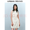 UR2025春季新款女裝時(shí)尚氣質(zhì)褶皺收腰短款連衣裙UYY750029 米白 M 曬單實(shí)拍圖