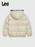 Lee兒童羽絨服童裝上衣秋冬新款保暖連帽長(cháng)袖男女童輕薄羽絨外套 貝殼灰 140 曬單實(shí)拍圖