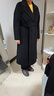 珂萊蒂爾冬季通勤氣質(zhì)淑女長(cháng)款山羊絨毛呢大衣 黑色 XL 曬單實(shí)拍圖