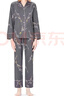 淳度淳度情侶純棉睡衣女士春季新款長(zhǎng)袖家居服可出門開(kāi)衫襯衫領(lǐng)套裝男 【女款】星夜灰 M 曬單實(shí)拍圖