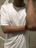 PRIDEME冰感十足液氨絲光棉白色t恤男短袖修身凸膠戰(zhàn)馬夏季薄款半袖男裝 BNS2540-白色 M 【尺碼建議：100-120斤】 曬單實(shí)拍圖