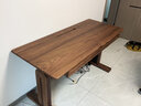 晨物北美黑胡桃木電動(dòng)升降桌實(shí)木書(shū)桌升降書(shū)桌多功能雙電機學(xué)習桌帶抽 1.5m升降桌+PLUS燈帶增高架款 北美黑胡桃木 曬單實(shí)拍圖