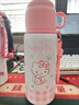 Hello Kitty三麗鷗兒童雙用帶吸管公仔316食品級保溫杯小學(xué)生幼兒園防漏水杯 3352-凱蒂貓500ml 曬單實(shí)拍圖
