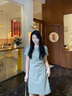 clotho Rennie品牌女裝新中式連衣裙女2025夏季新款休閑簡約修身遮肚子顯瘦裙子 豆綠色 M 曬單實拍圖