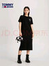 TOMMY JEANS【休閑舒適】春夏女裝純棉簽字印花寬松圓領(lǐng)T恤長(cháng)裙連衣裙 黑色BDS L （推薦：125-140斤） 曬單實(shí)拍圖