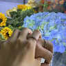莉卡奎尼情侶鉑金白金戒指鉆戒對戒求婚訂婚情人節(jié)表白生日禮物送女友老婆 輕奢情侶戒指一對活口 曬單實拍圖
